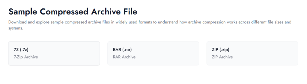 sample compressed archive file
