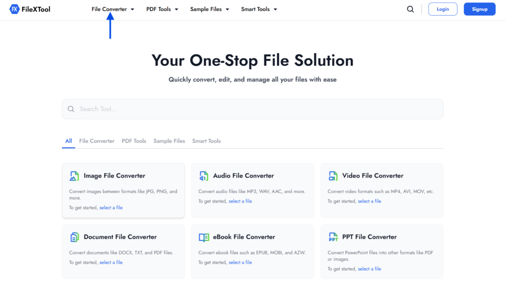 step 2 click on the file converter option