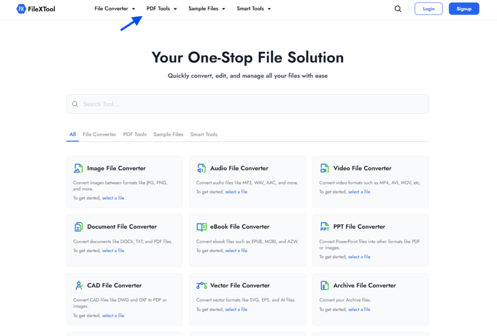 step 2 click on the pdf tools option
