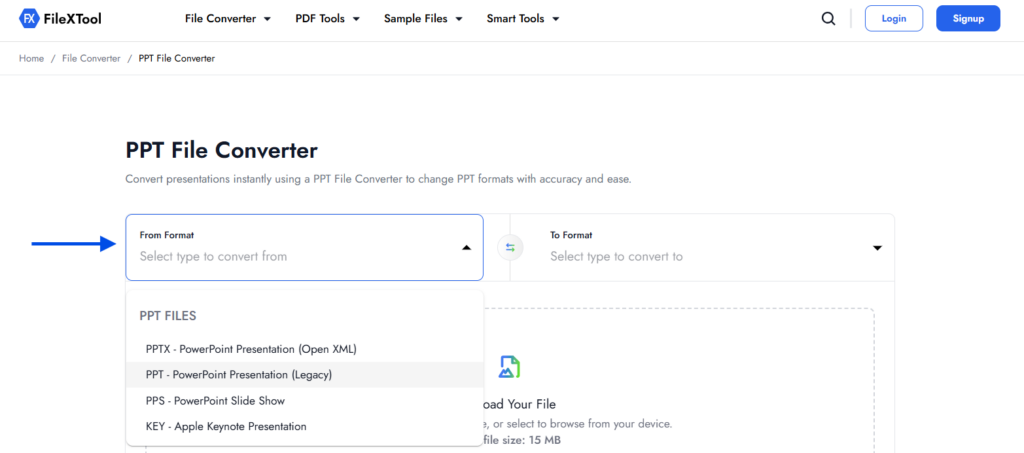 step 4 choose the convert from type