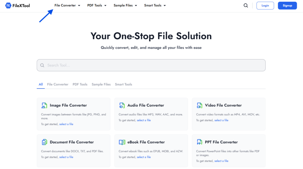 step 2 click on the file converter option
