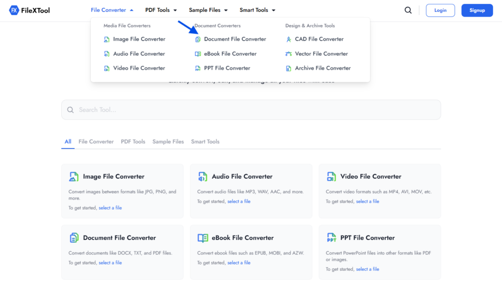 step 3 select the document file converter option