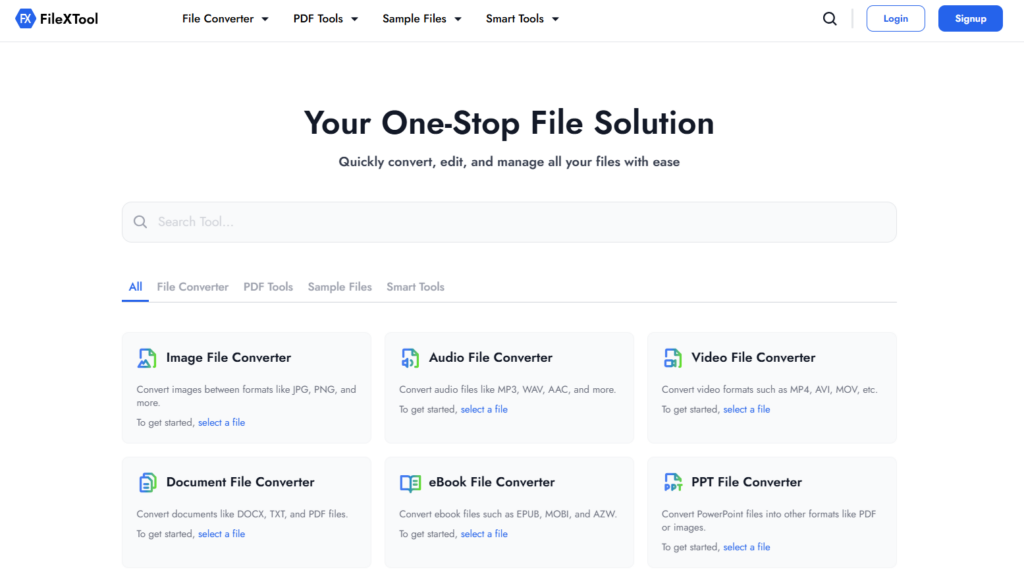 Step 1 Open the FileXTool Website