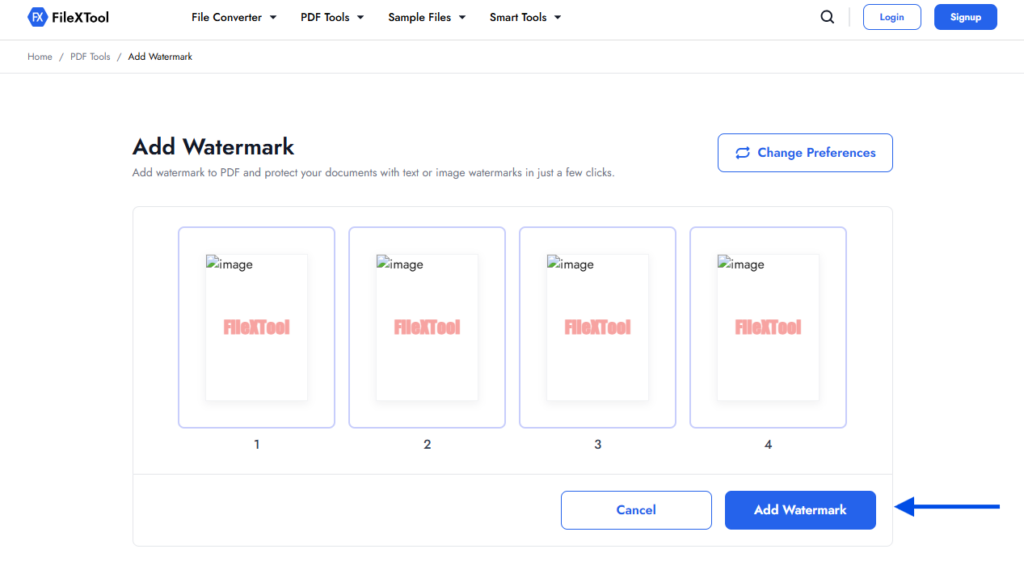 Step 6 Click on Add Watermark