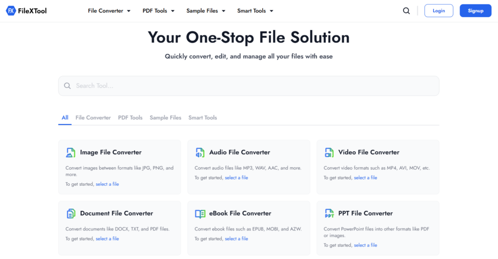 step 1 open the filextool website
