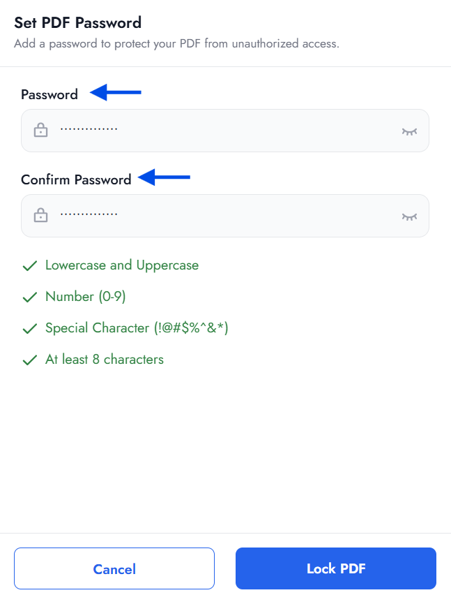 step 5 enter and confirm your password