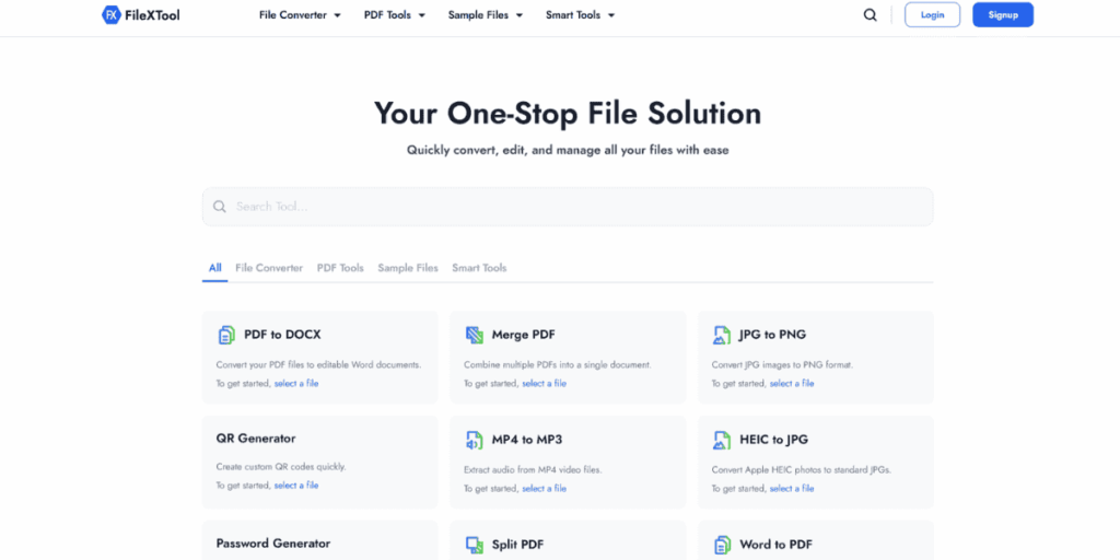 open the filextool website