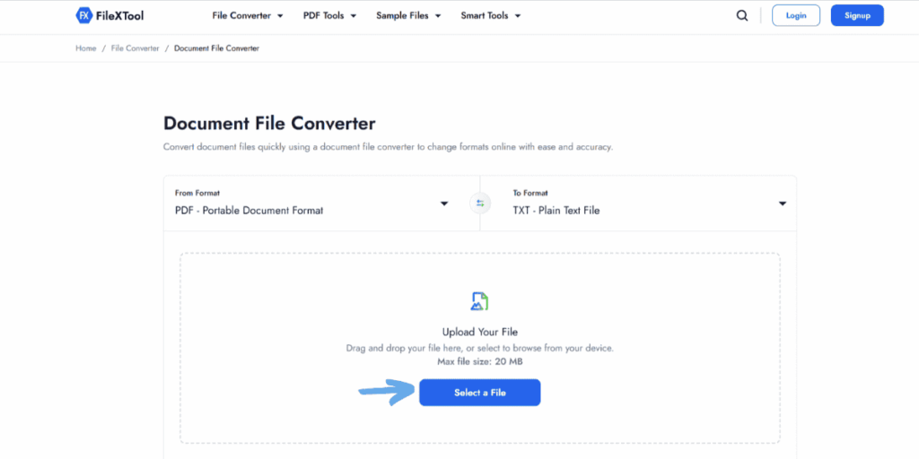 upload your pdf file