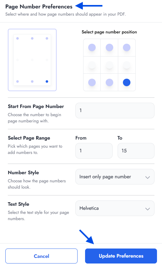 step 4 click on change preferences and set options