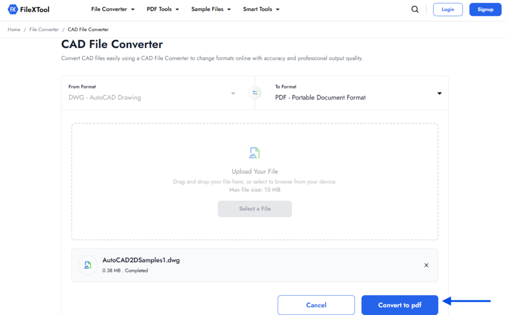 step 5 click on convert to pdf and download your file