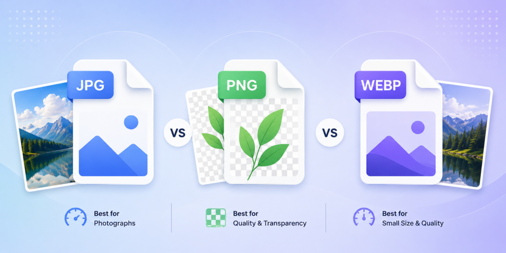 JPG vs. PNG vs. WEBP