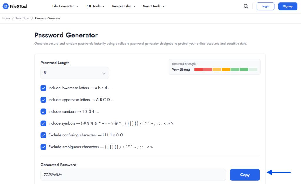 step 5 copy the generated password